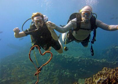 Happy Couple Diving | Maui Scuba Diving